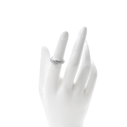Van Cleef & Arpels 18K White Gold Diamond Fleurette Three-Row Ring 52 6 2 of 5
