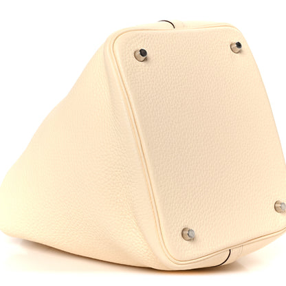 Hermes Taurillon Clemence Picotin Lock 22 MM Nata 9 of 10