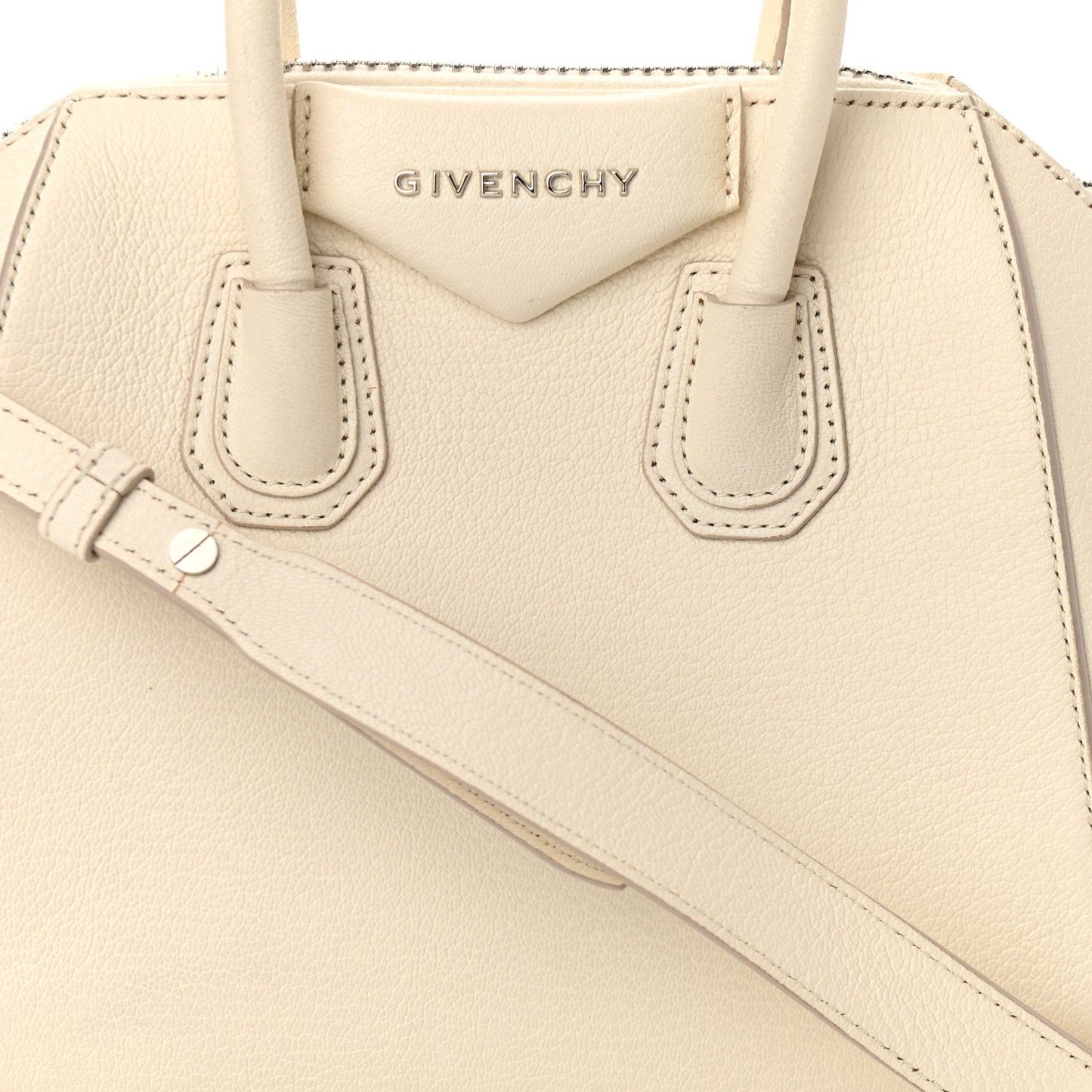 Sugar Goatskin Mini Antigona Off White