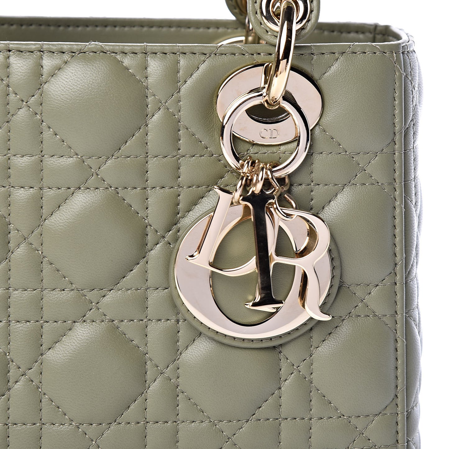 Lambskin Cannage Small My ABCDior Lady Dior Army Green
