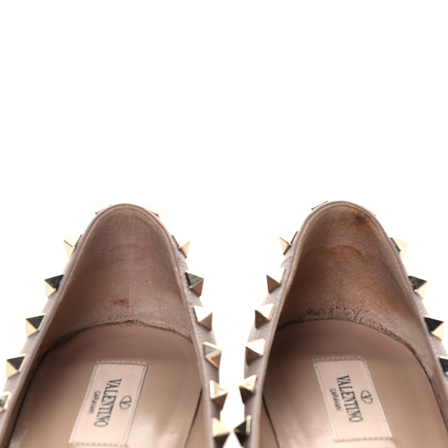 Valentino Garavani Nappa Rockstud Ballerina Flats 39.5 Poudre 12 of 22