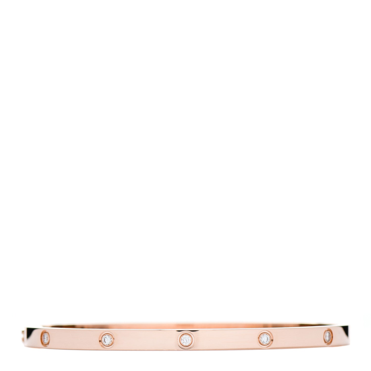 Cartier 18K Pink Gold 10 Diamond Small LOVE Bracelet 16 2 of 4