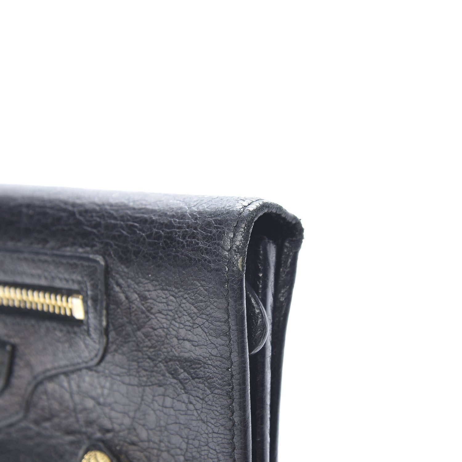 Balenciaga Agneau Giant 12 Gold Hardware Money Wallet Black 13 of 13