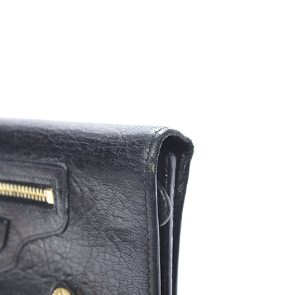 Balenciaga Agneau Giant 12 Gold Hardware Money Wallet Black 13 of 13