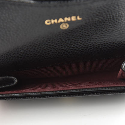 Chanel Caviar Quilted Flap Card Holder Black 7 of 8
