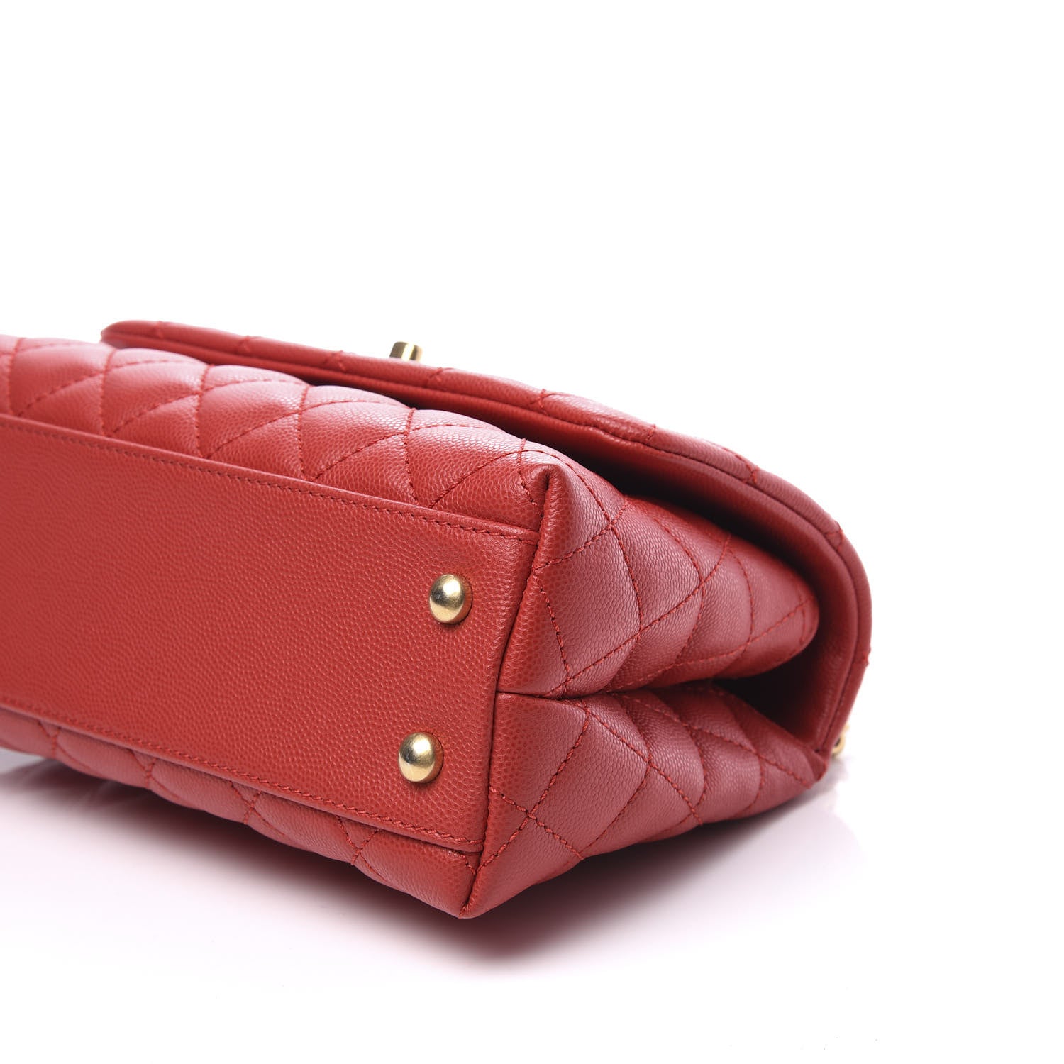 Chanel Caviar Quilted Mini Coco Handle Flap Dark Red 6 of 10