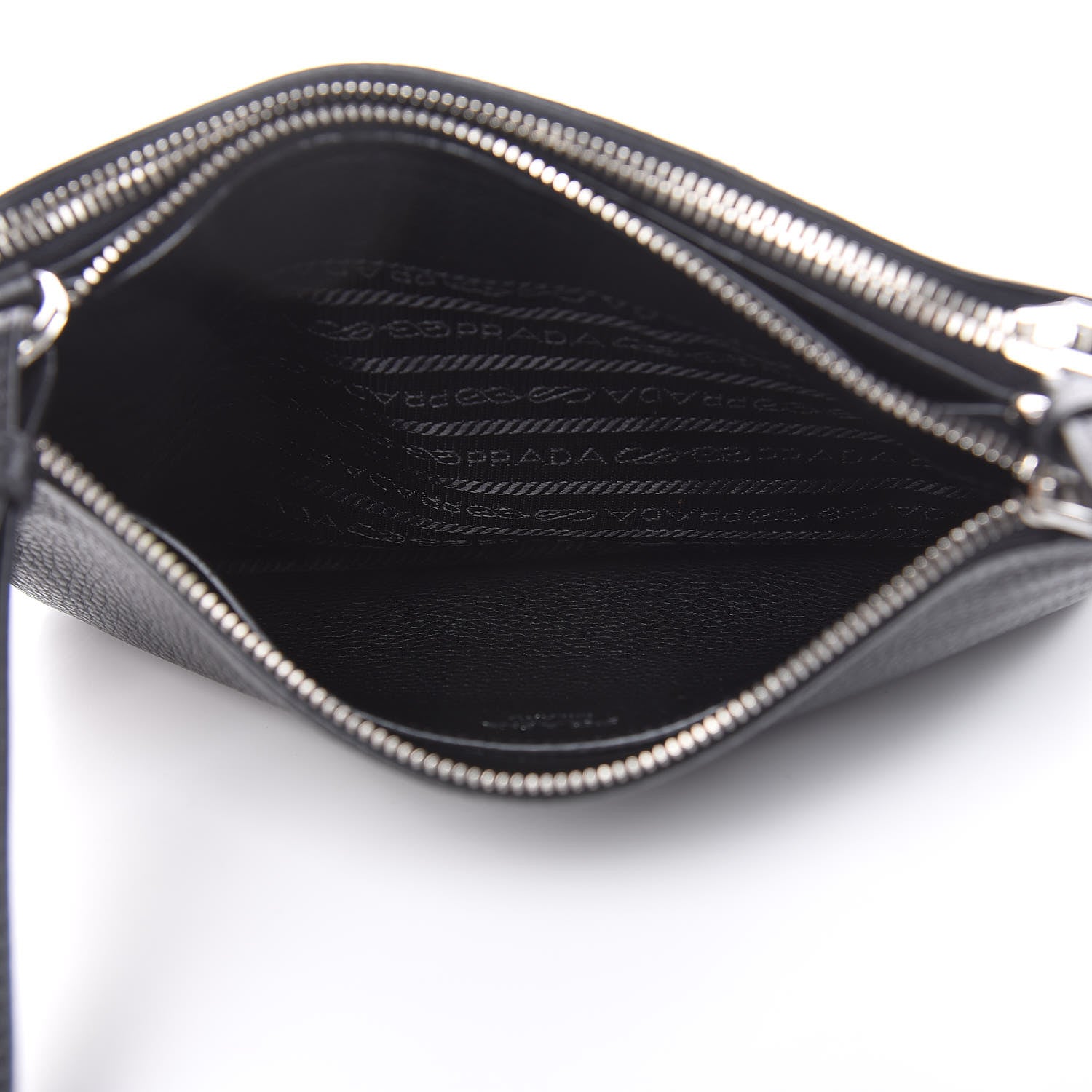 Prada Vitello Phenix Double Zip Crossbody Bag Black 6 of 11