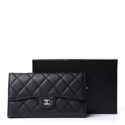 Chanel Caviar Quilted Large Flap Wallet Black 11 of 11