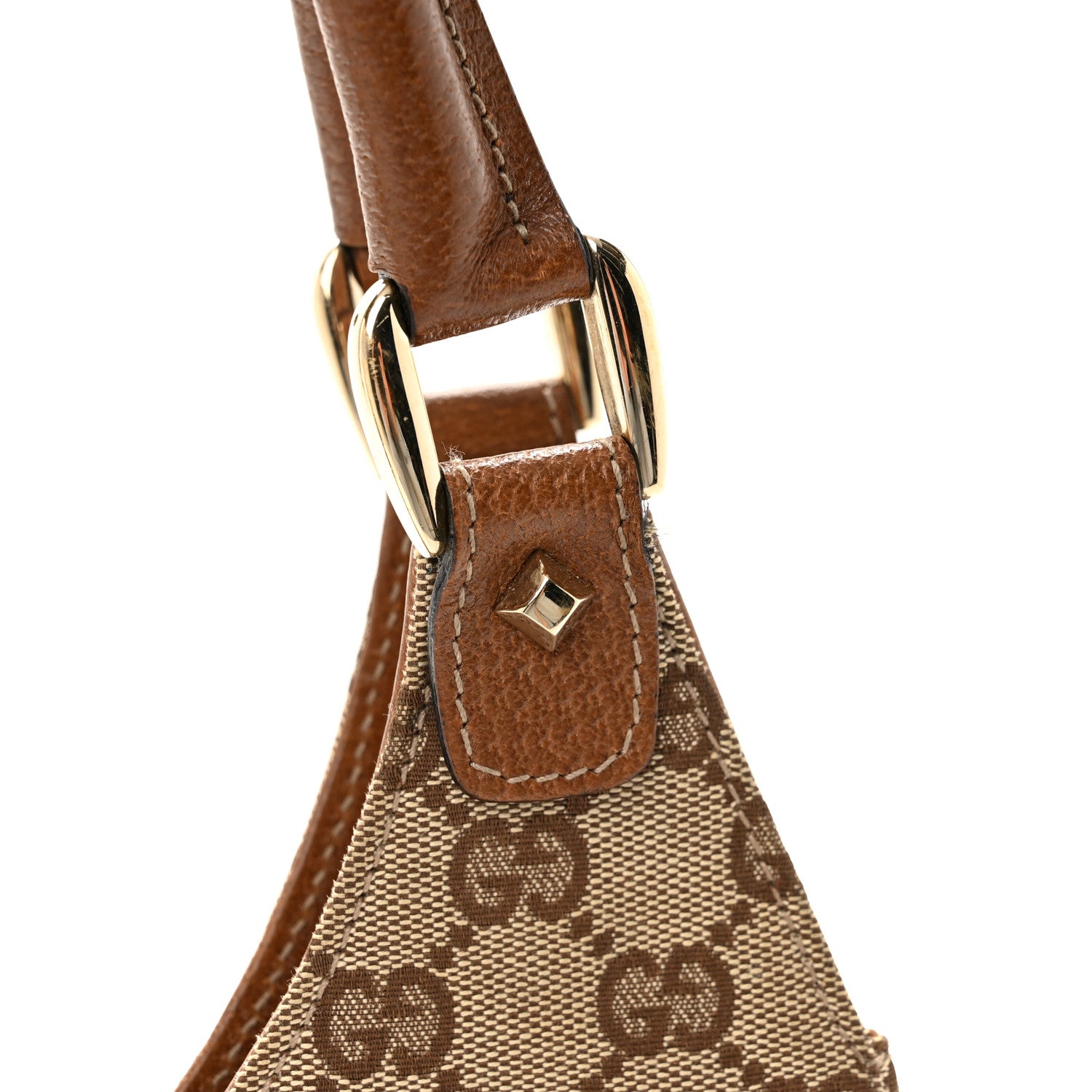 Gucci Monogram Calfskin Large Bardot Shoulder Bag Brown 11 of 14