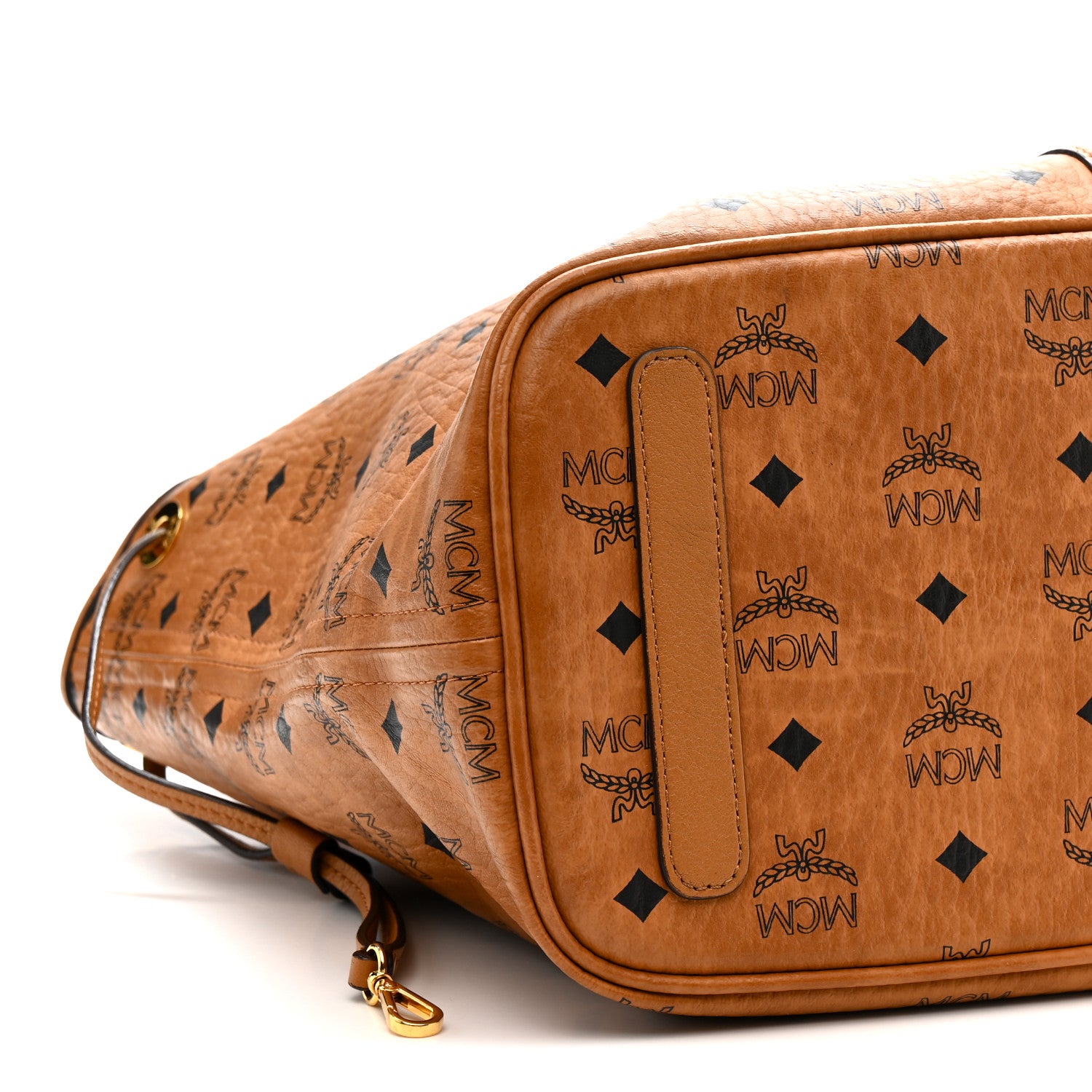 MCM Visetos Large Liz Reversible Shopper Tote Cognac 11 of 16