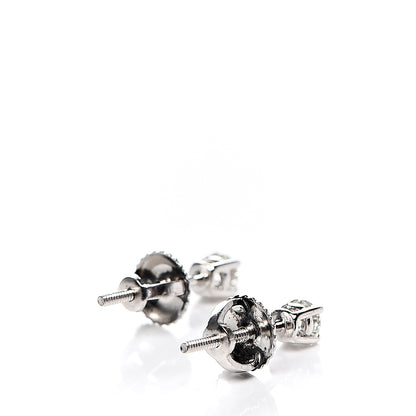Tiffany Platinum Diamond .22ctw Solitaire Earrings 3 of 5