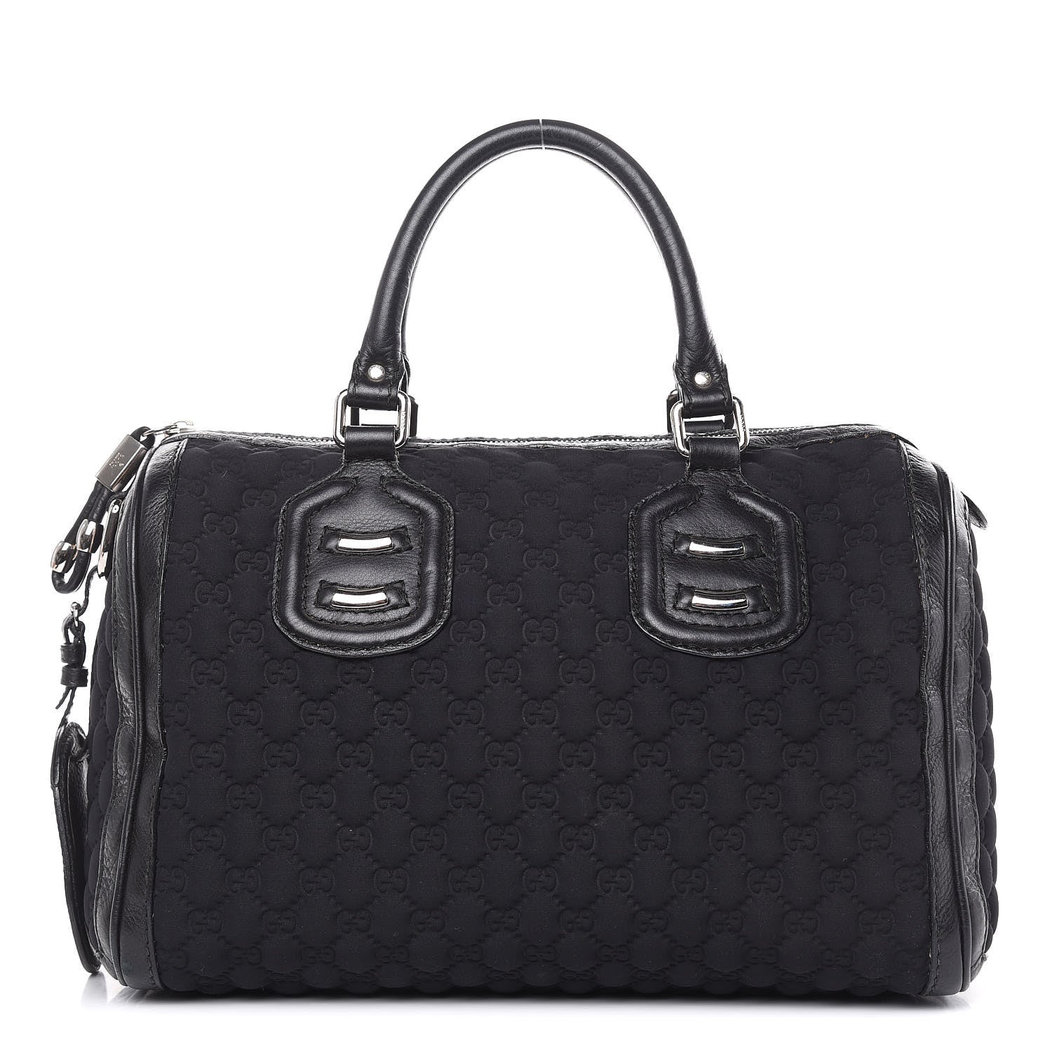 Gucci Guccissima Neoprene Medium Techno Tag Boston Black 1 of 14