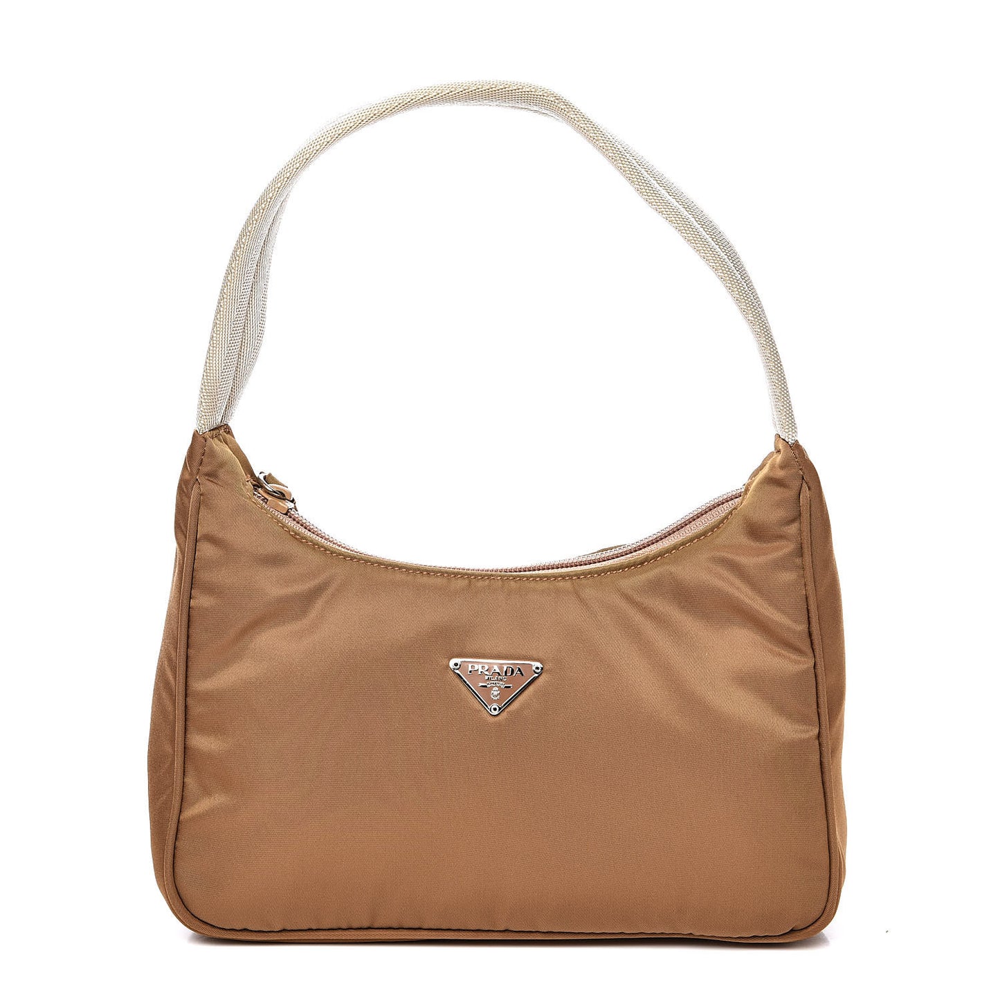 Tessuto Nylon Small Shoulder Bag Nocciolo
