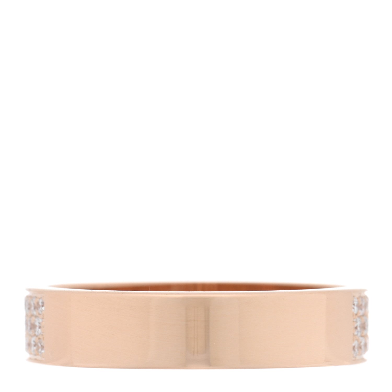 Hermes 18K Rose Gold Diamond MM Kelly Clochette Ring 53 6.25 3 of 4