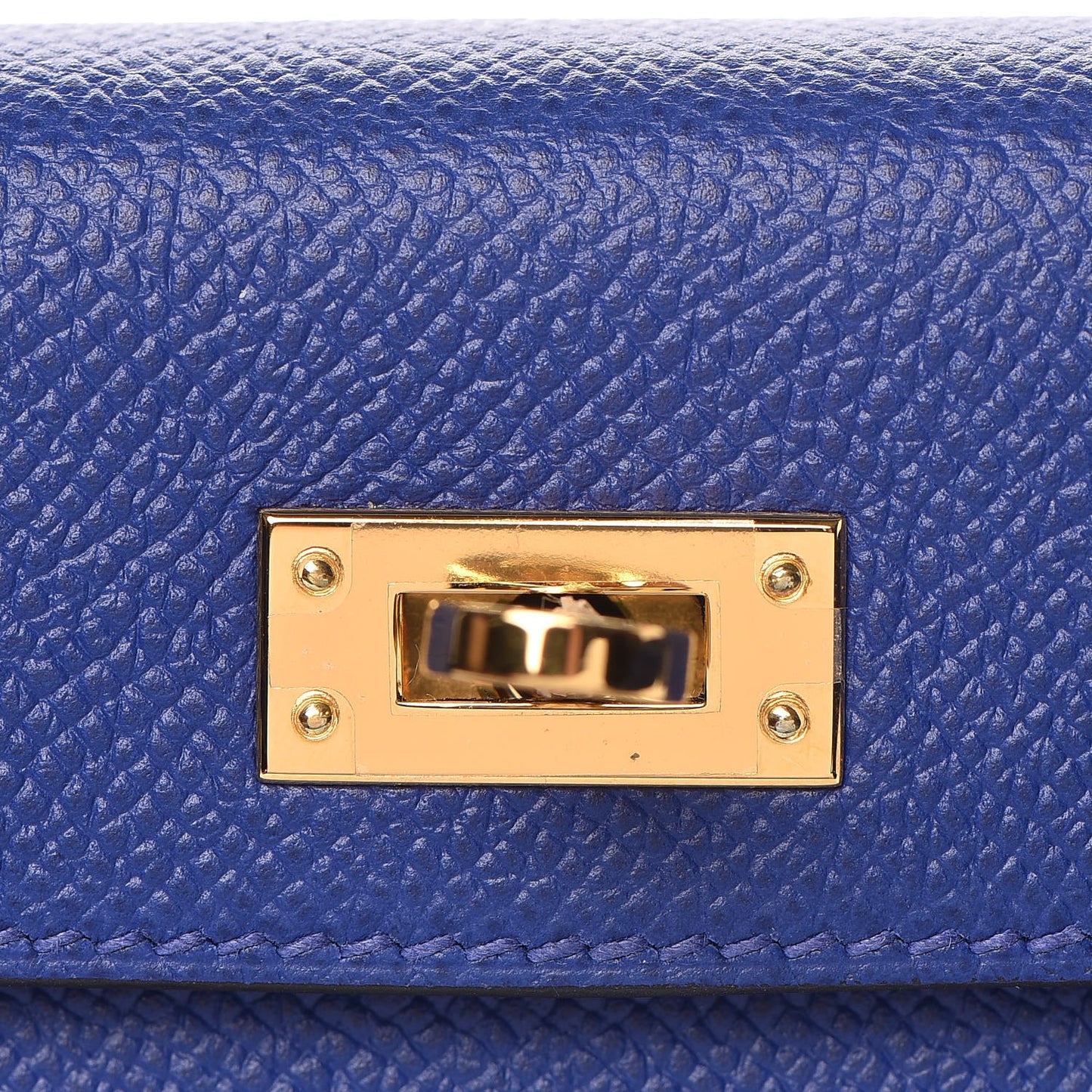 Epsom Mini Kelly Sellier 20 Bleu Electrique