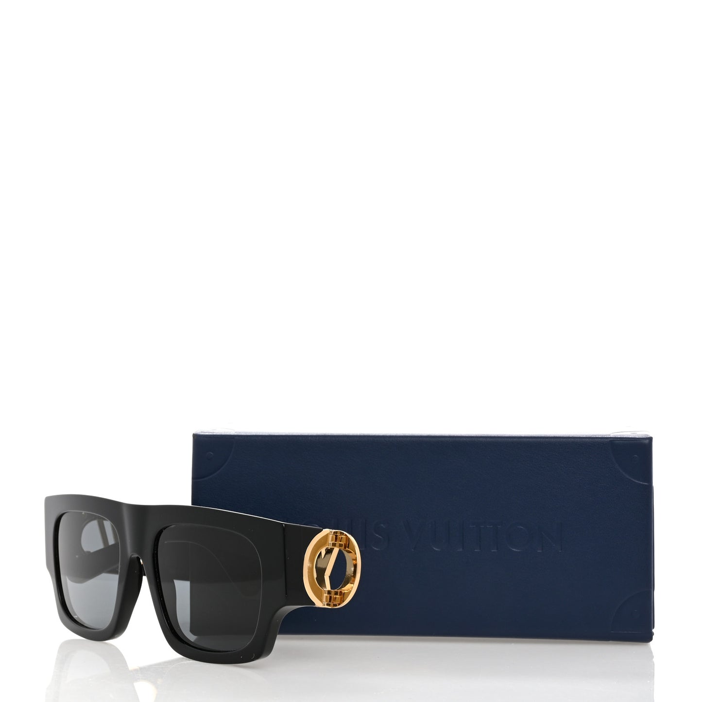 Acetate LV Link Square Sunglasses Z1478W Black