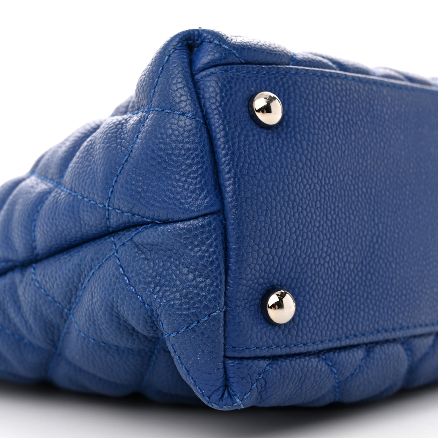 Caviar Quilted Easy Zip Tote Cobalt Blue