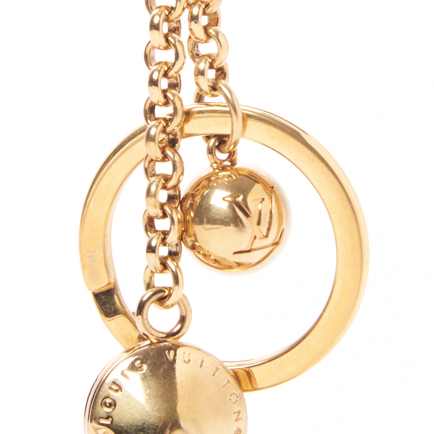 Metal Eclipse Bag Charm Key Holder Gold