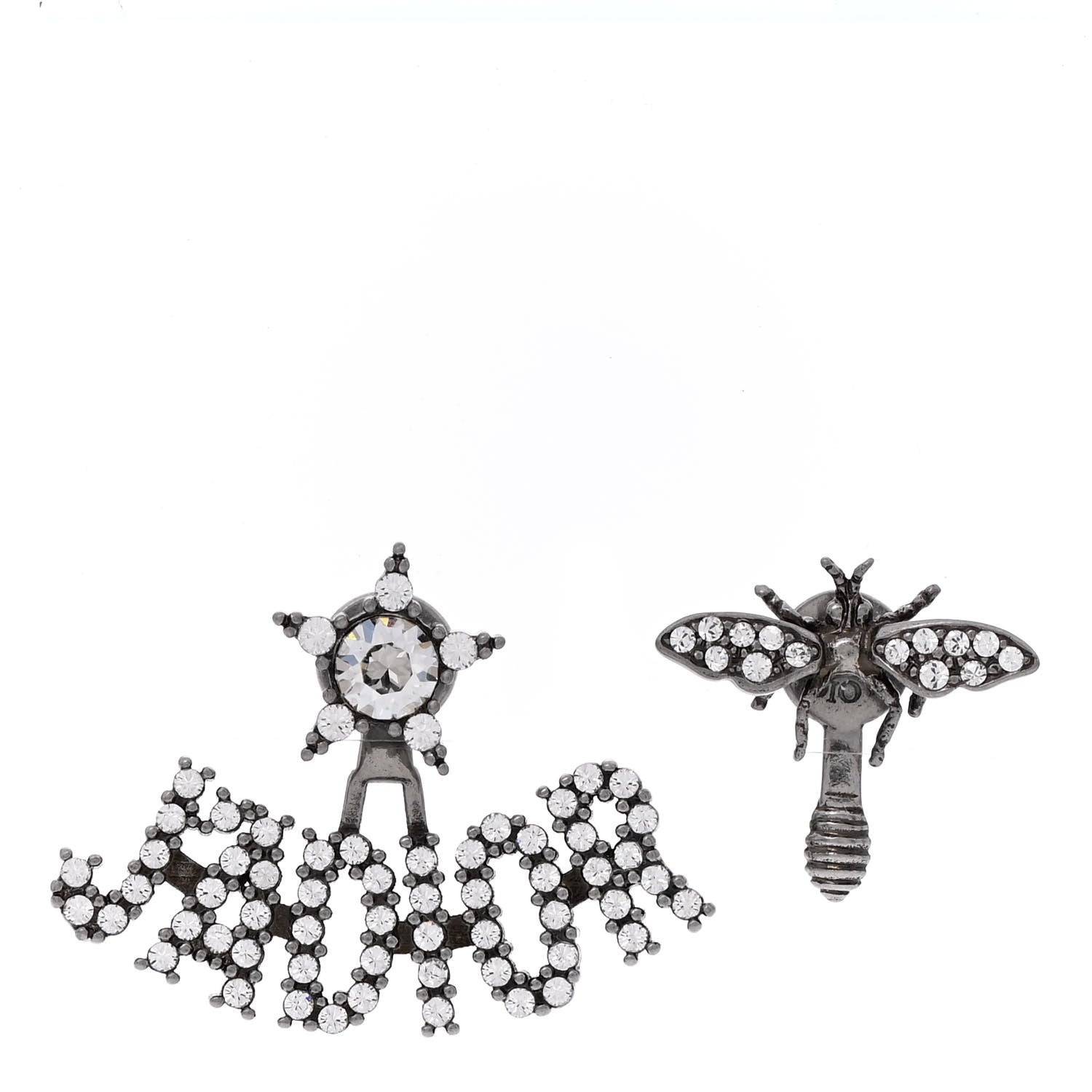 Christian Dior Palladium Crystal J'adior Earrings 1 of 5
