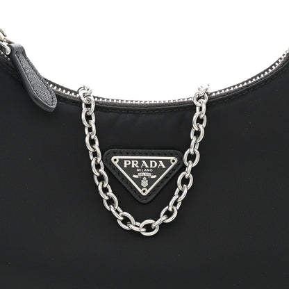 Prada Nylon Re-Edition 2005 Shoulder Bag Black 8 of 12