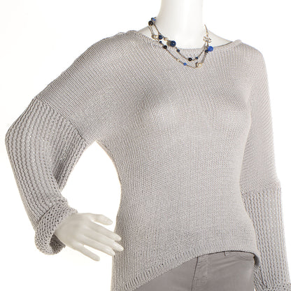 Chanel Pearl Crystal CC Beaded Double Strand Necklace Blue Silver 2 of 7