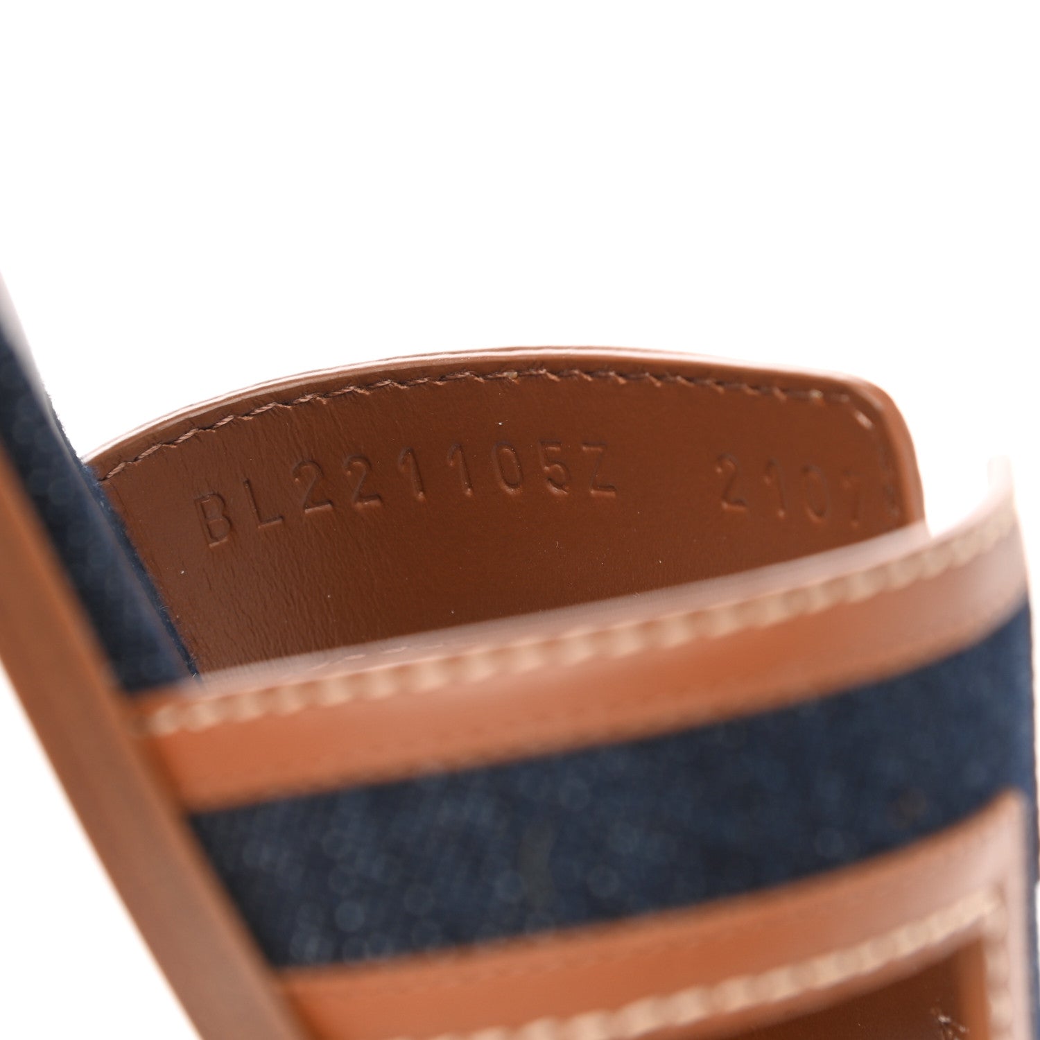 Hermes Calfskin Denim Oran Sandals 39 Bleu Brut Gold 8 of 9