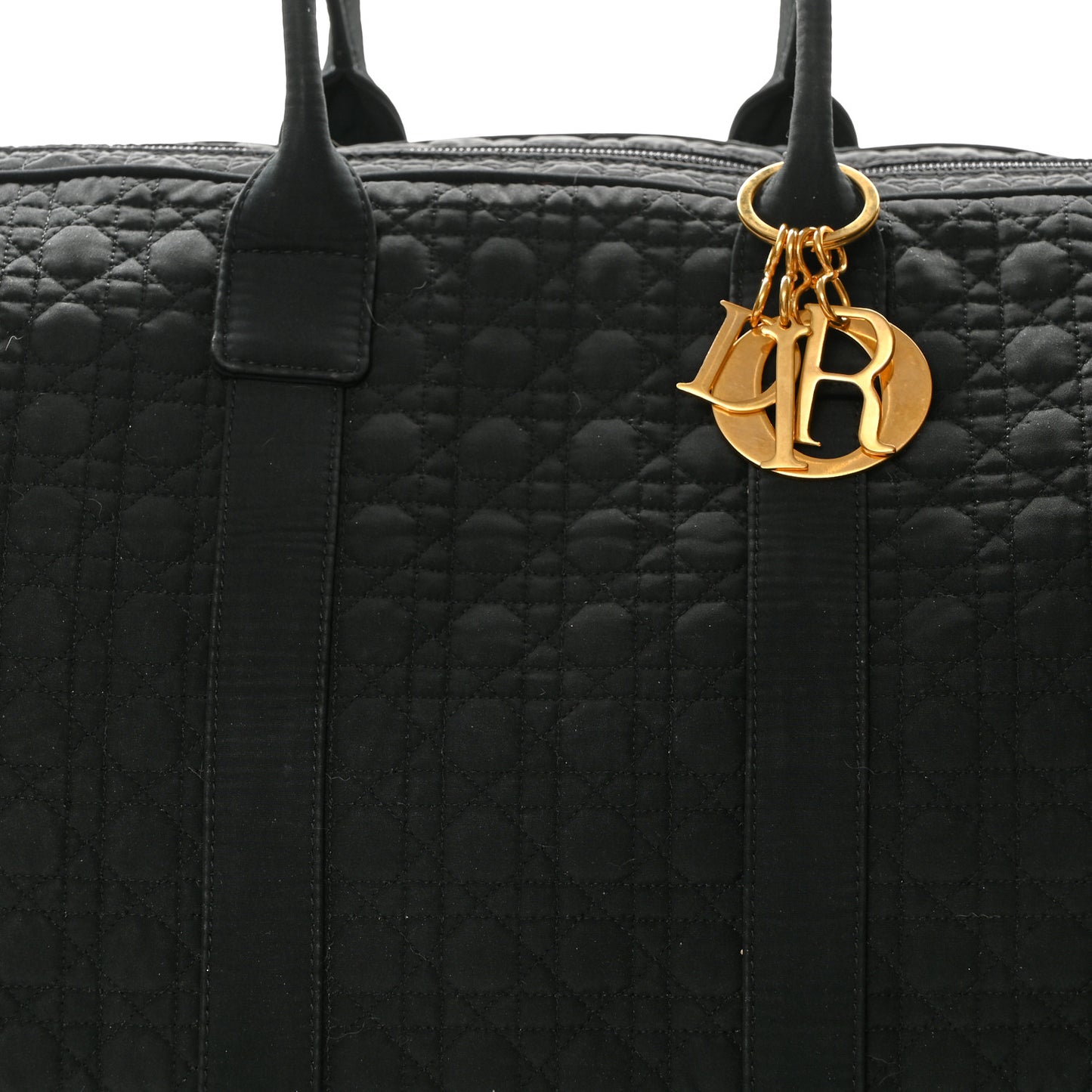 Nylon Cannage Duffle Bag Black