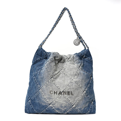 Chanel Denim Quilted Chanel 22 Blue 1 of 11