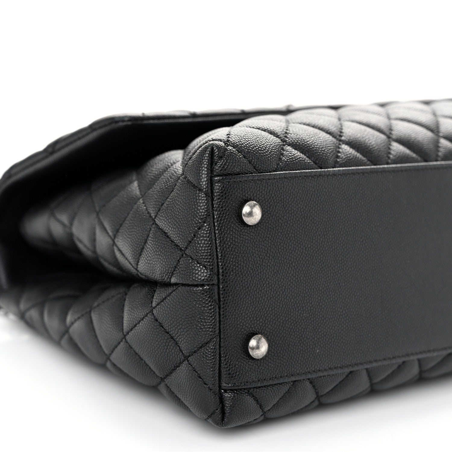 Chanel Caviar Quilted Medium Coco Handle Flap Black 9 of 10