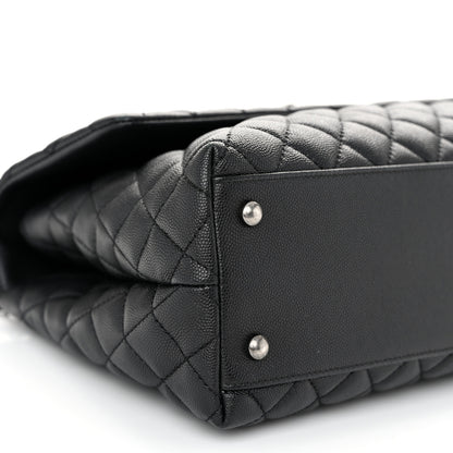 Chanel Caviar Quilted Medium Coco Handle Flap Black 9 of 10