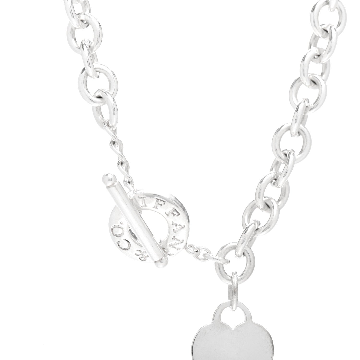 Tiffany Sterling Silver Heart Tag Toggle Necklace 4 of 4