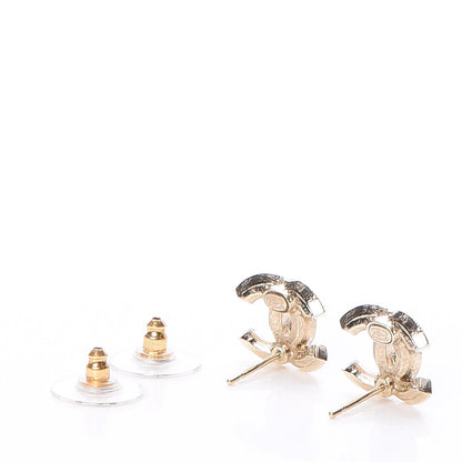 Chanel Crystal CC Earrings Gold 5 of 6