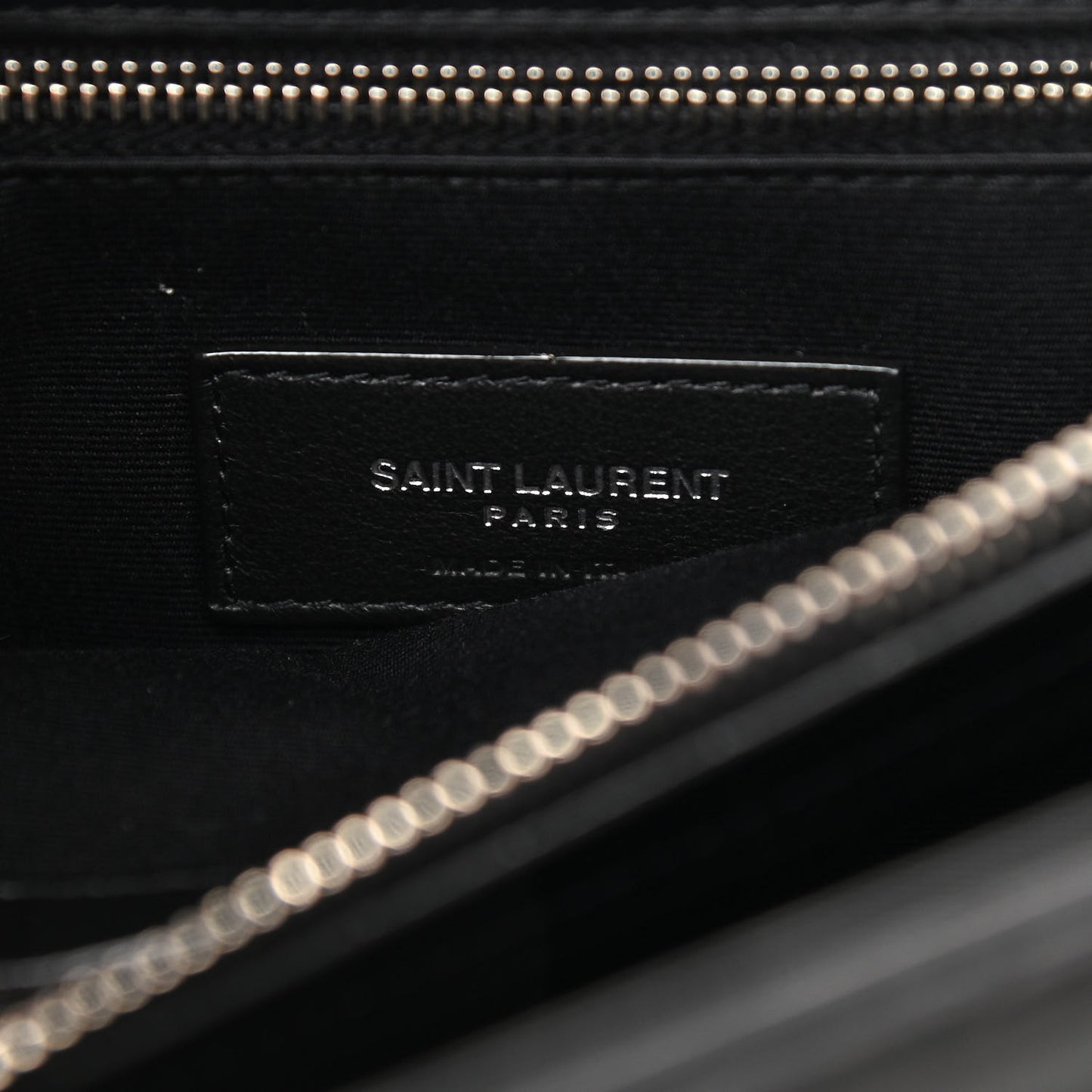 Calfskin Y Quilted Monogram Large Loulou Chain Satchel Black