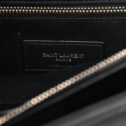Saint Laurent Calfskin Y Quilted Monogram Large Loulou Chain Satchel Black 7 of 11