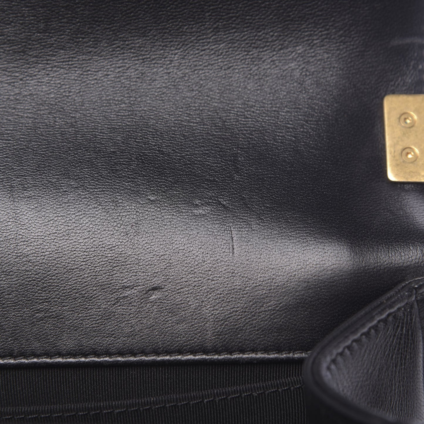 Lambskin Quilted Medium Boy Flap Black