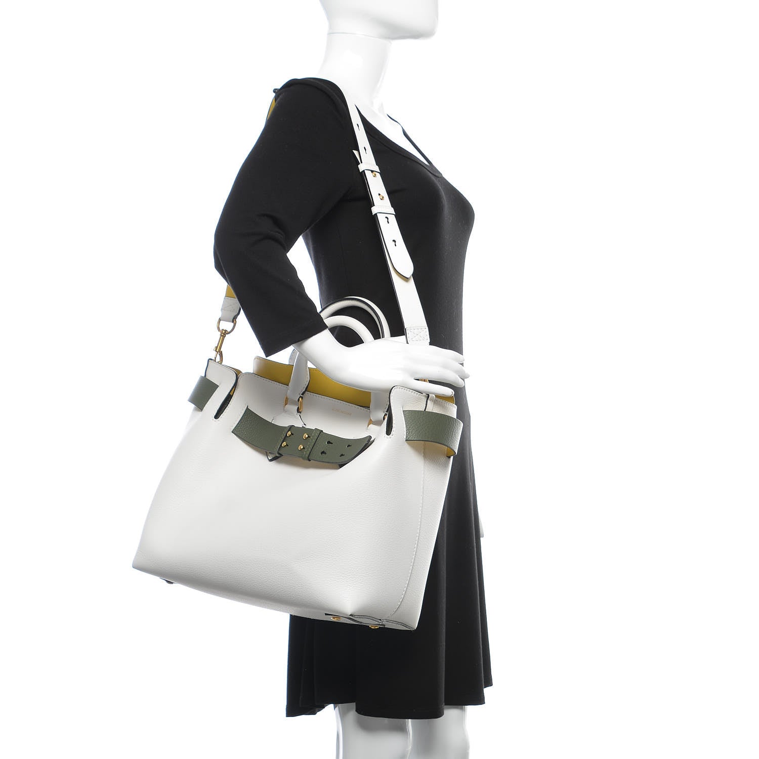 Burberry Soft Grain Calfskin Medium Belt Bag Chalk White 2 of 9