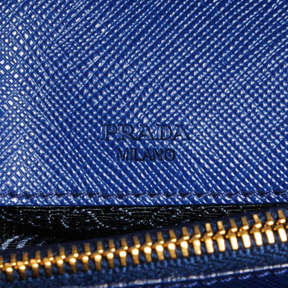 Prada Saffiano Box Clutch Bleuette 6 of 12