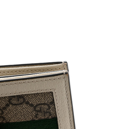 Gucci GG Supreme Monogram Web Queen Margaret Card Case Wallet Beige Mystic White 14 of 16