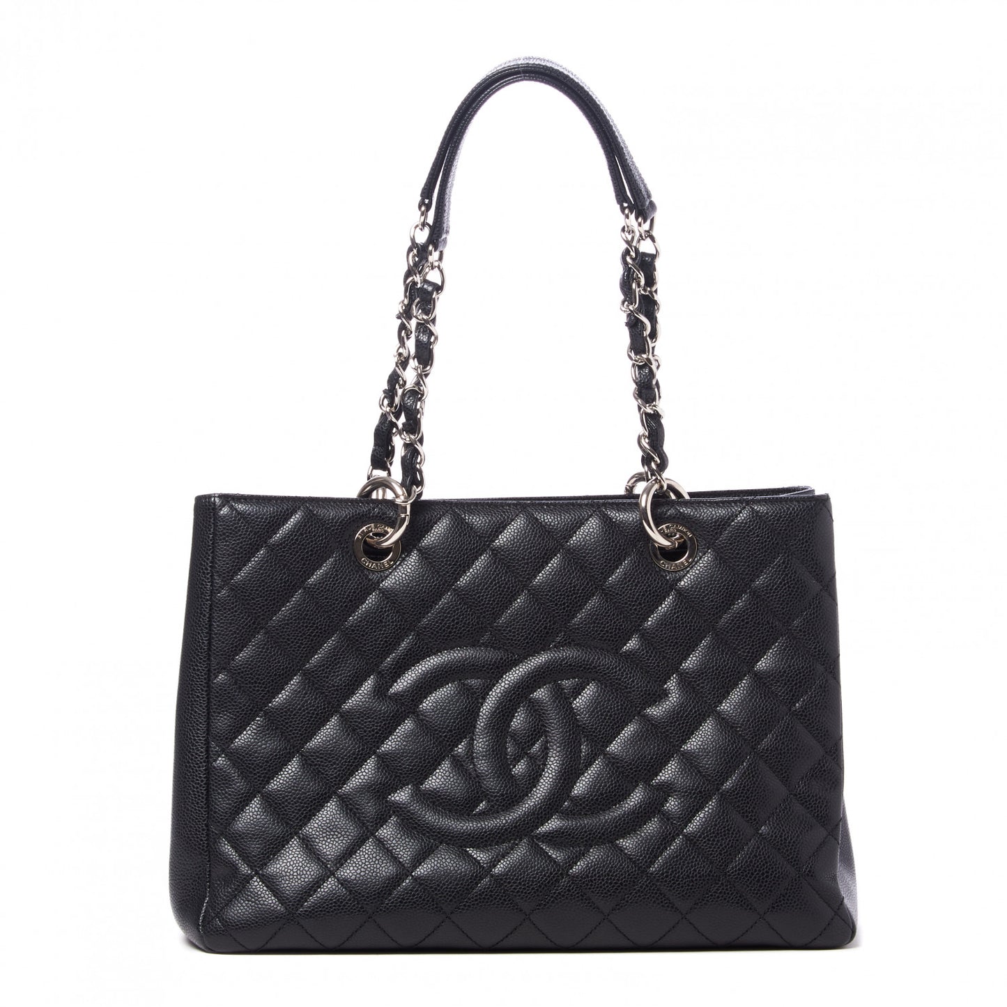 Caviar Quilted Grand Shopping Tote GST Black