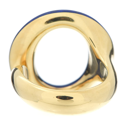 Tiffany 18K Yellow Gold Lapis Lazuli Elsa Peretti Sevillana Ring 54 6.75 4 of 5