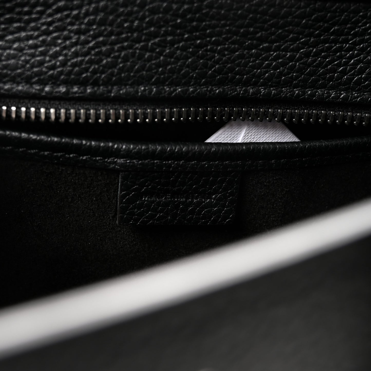 Drummed Calfskin Nano Luggage Black