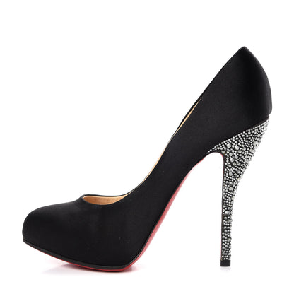 Christian Louboutin Satin Strass 140 Heels 42 Black 1 of 9