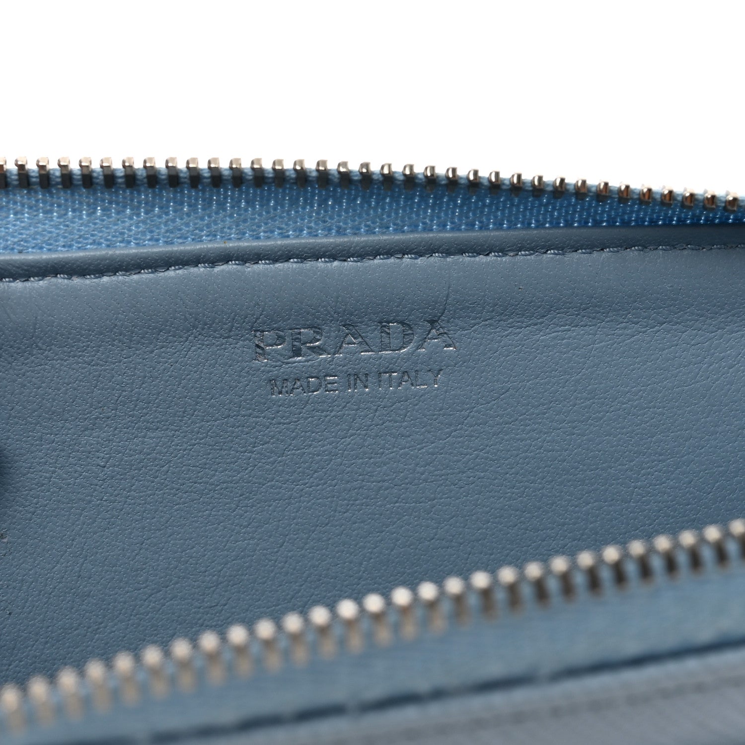 Prada Saffiano Triangle Zip Around Keychain Astrale 6 of 7