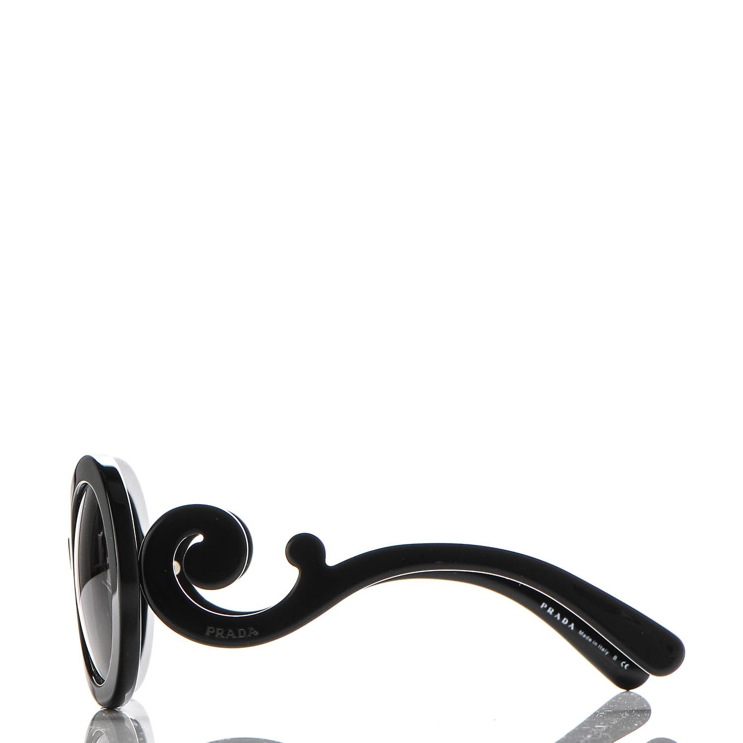 Prada Baroque Sunglasses SPR 27N Black 3 of 7