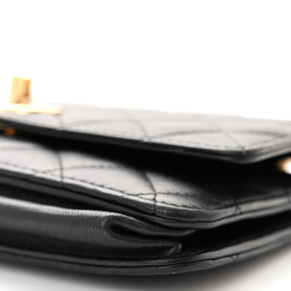 Chanel Lambskin Quilted Trendy CC Wallet On Chain WOC Black 11 of 11