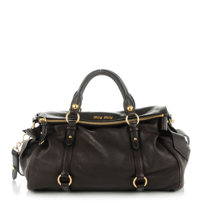 Miu Miu Vitello Medium Bow Bag Brown 1 of 9