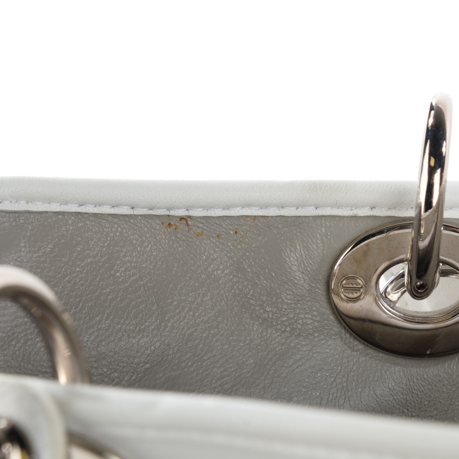 Christian Dior Lambskin Woven Lady Dior Avenue Tote White 10 of 11