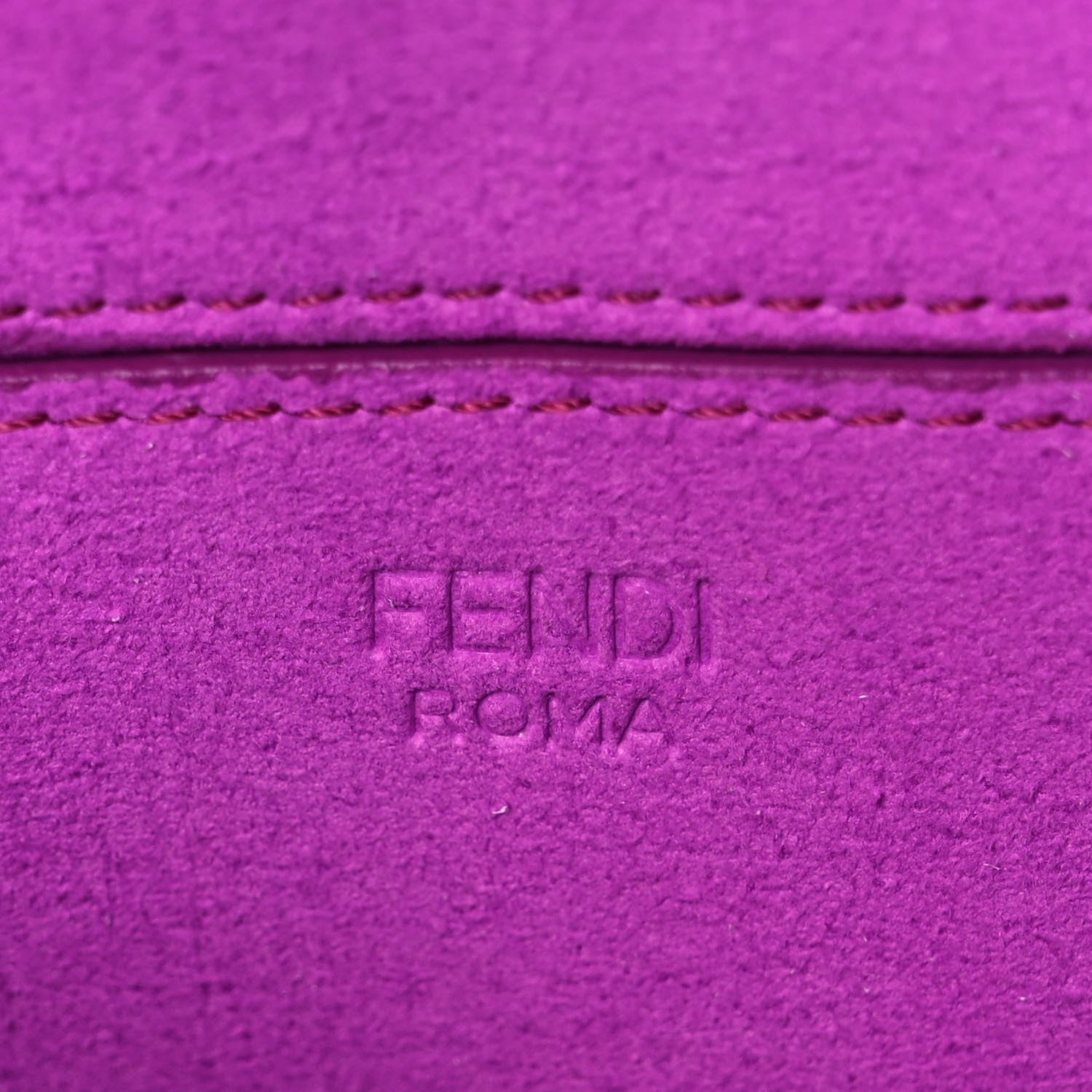 Fendi Technical Fabric FF Midi Chain Baguette Bouganville 5 of 8