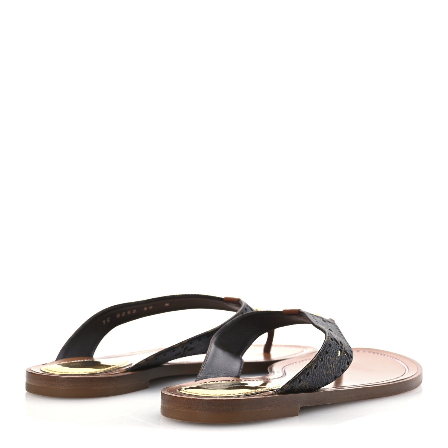 Louis Vuitton Monogram Sunny Flat Thong Sandals 39 Brown 5 of 12