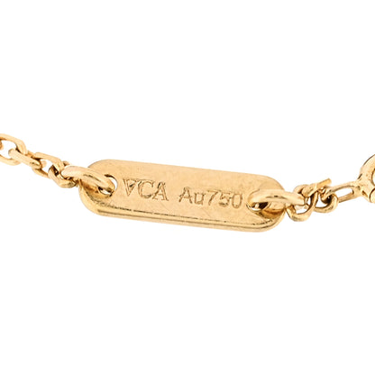 Van Cleef & Arpels 18K Yellow Gold Mother of Pearl Sweet Alhambra Bracelet 4 of 5
